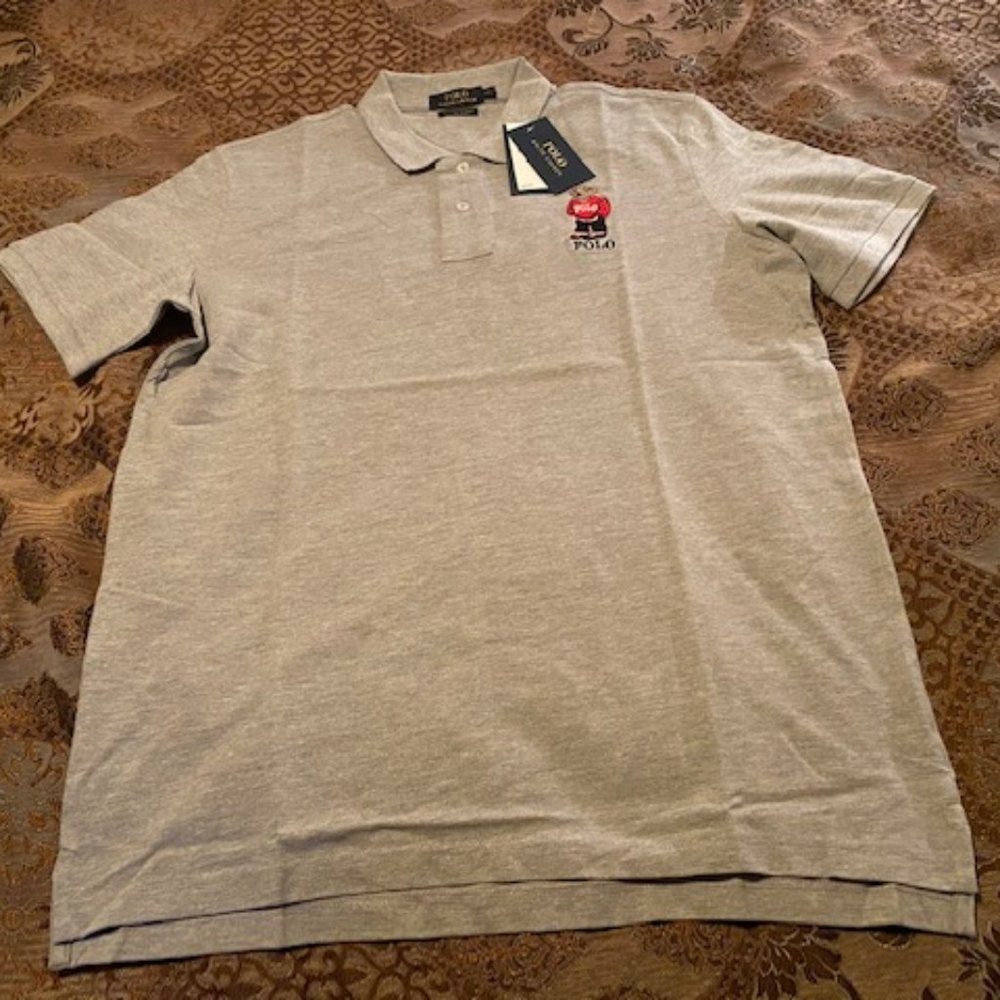 Polo Ralph Lauren "Bear" Men's Collared Shirt - Grey